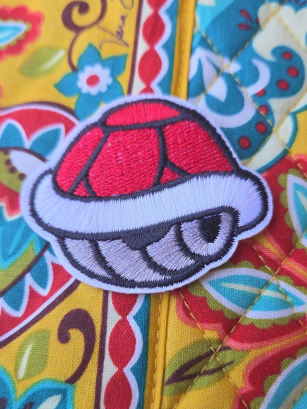 Nintendo Red and White Koopa Shell Iron-On Patch